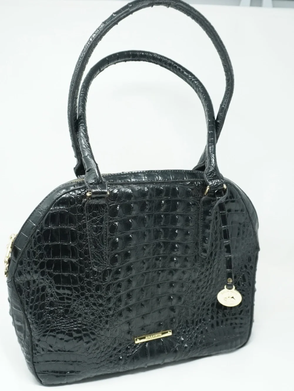 Brahmin Black Angelina Satchel
